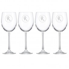Lenox Navy Dots Tuscany Monogram Chardonnay 12 Oz. White Wine Glass LNX10511